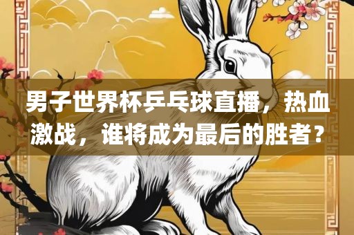 男子世界杯乒乓球直播，热血激战，谁将成为最后的胜者？
