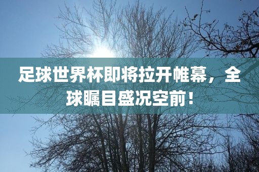 足球世界杯即将拉开帷幕，全球瞩目盛况空前！