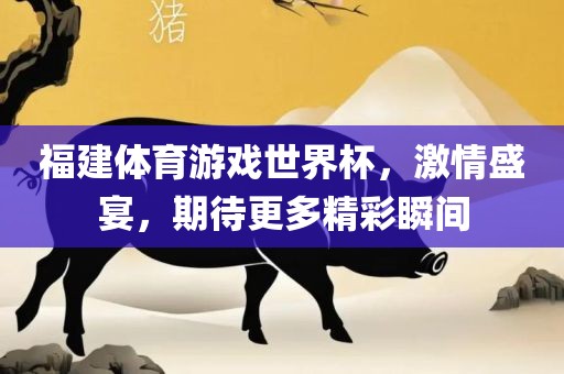 福建体育游戏世界杯，激情盛宴，期待更多精彩瞬间
