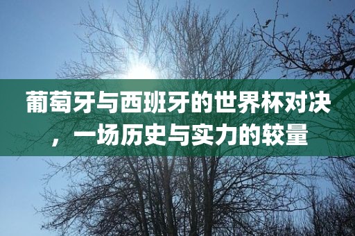 葡萄牙与西班牙的世界杯对决，一场历史与实力的较量