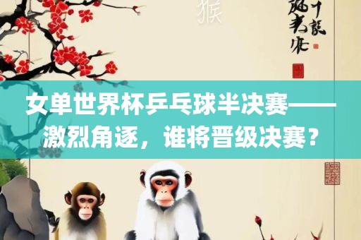 女单世界杯乒乓球半决赛——激烈角逐，谁将晋级决赛？