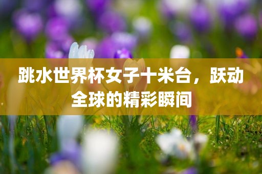 跳水世界杯女子十米台，跃动全球的精彩瞬间