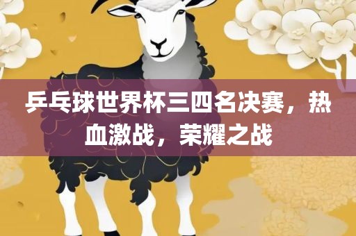 乒乓球世界杯三四名决赛，热血激战，荣耀之战