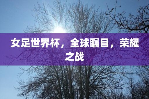 女足世界杯，全球瞩目，荣耀之战