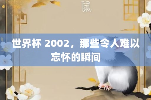 世界杯 2002，那些令人难以忘怀的瞬间