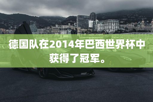 德国队在2014年巴西世界杯中获得了冠军。