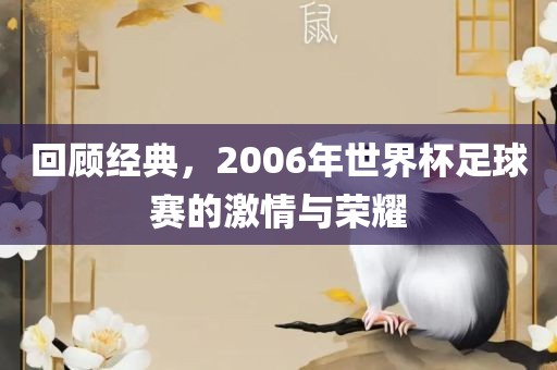 回顾经典，2006年世界杯足球赛的激情与荣耀