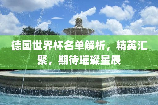 德国世界杯名单解析，精英汇聚，期待璀璨星辰