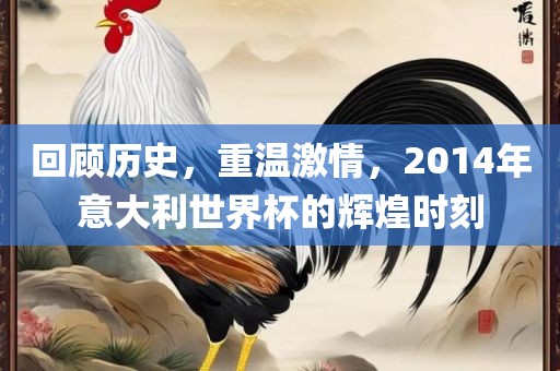 回顾历史，重温激情，2014年意大利世界杯的辉煌时刻