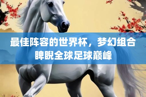 最佳阵容的世界杯，梦幻组合睥睨全球足球巅峰