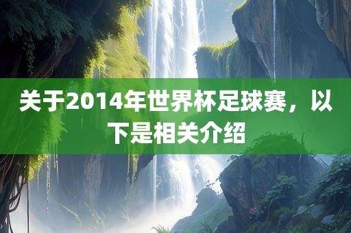 关于2014年世界杯足球赛，以下是相关介绍