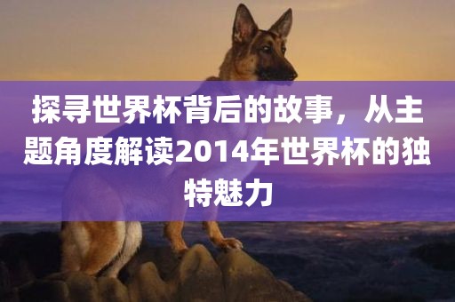 探寻世界杯背后的故事，从主题角度解读2014年世界杯的独特魅力金炬实业股份有限公司