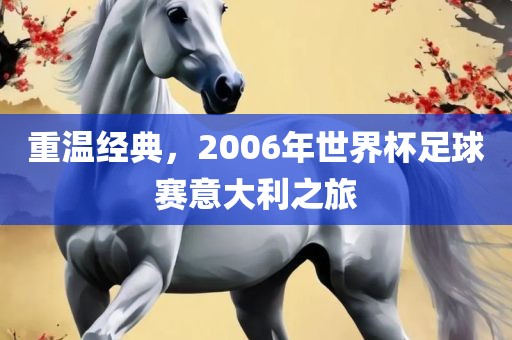 重温经典，2006年世界杯足球赛意大利之旅