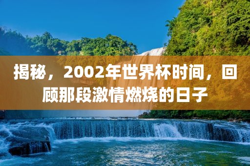 揭秘，2002年世界杯时间，回顾那段激情燃烧的日子