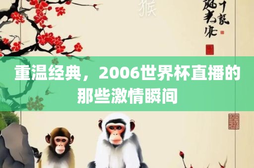重温经典，2006世界杯直播的那些激情瞬间