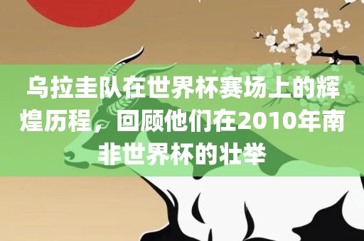 乌拉圭队在世界杯赛场上的辉煌历程，回顾他们在2010年南非世界杯的壮举