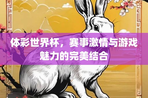 体彩世界杯，赛事激情与游戏魅力的完美结合