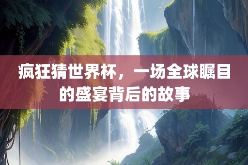 疯狂猜世界杯，一场全球瞩目的盛宴背后的故事