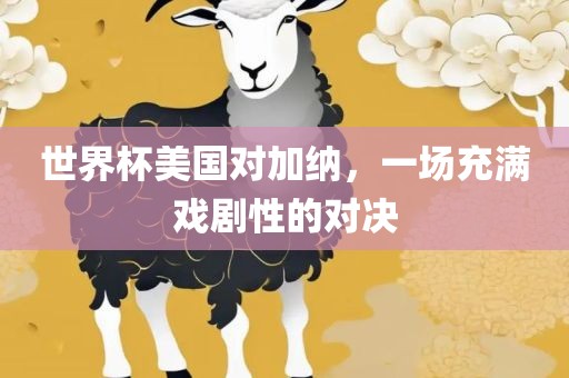 世界杯美国对加纳，一场充满戏剧性的对决