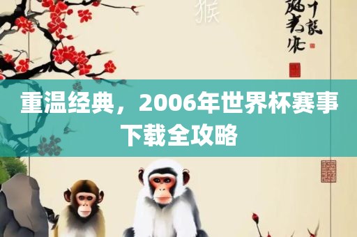 重温经典，2006年世界杯赛事下载全攻略