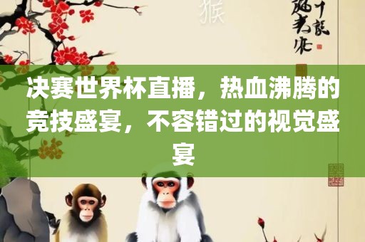 决赛世界杯直播，热血沸腾的竞技盛宴，不容错过的视觉盛宴