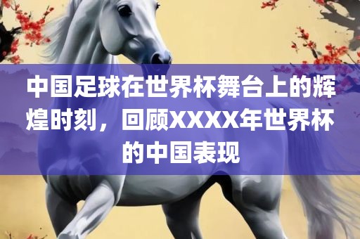 中国足球在世界杯舞台上的辉煌时刻，回顾XXXX年世界杯的中国表现