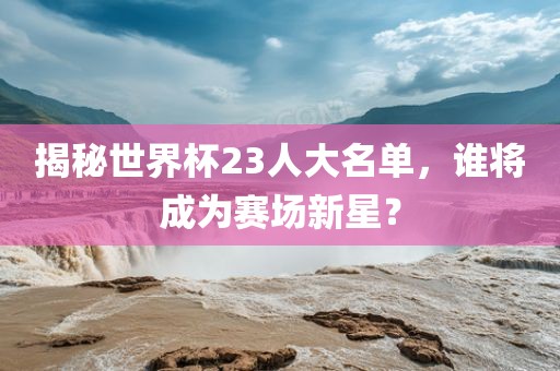 揭秘世界杯23人大名单，谁将成为赛场新星？