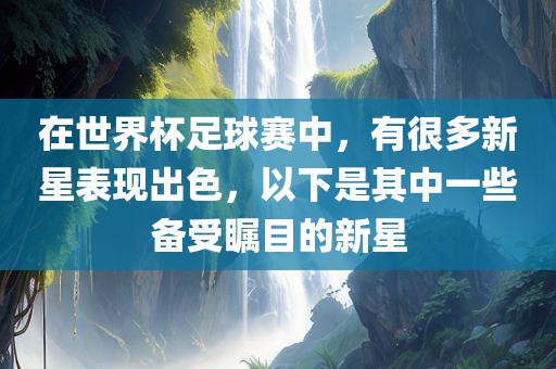 在世界杯足球赛中，有很多新星表现出色，以下是其中一些备受瞩目的新星