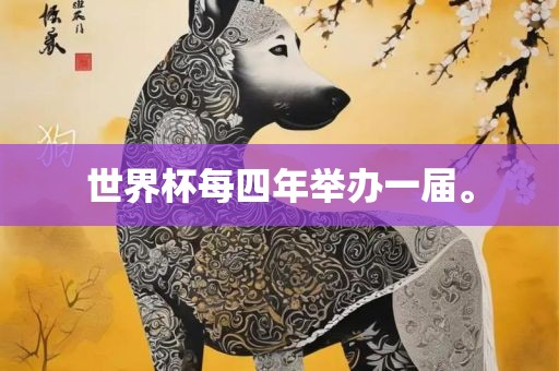 世界杯每四年举办一届。