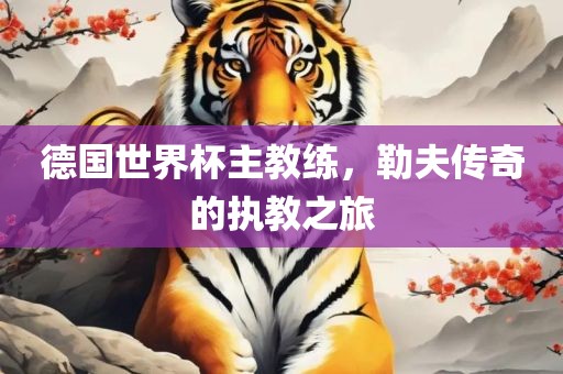 德国世界杯主教练，勒夫传奇的执教之旅