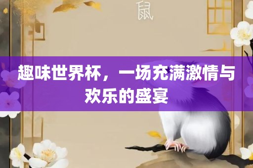趣味世界杯，一场充满激情与欢乐的盛宴