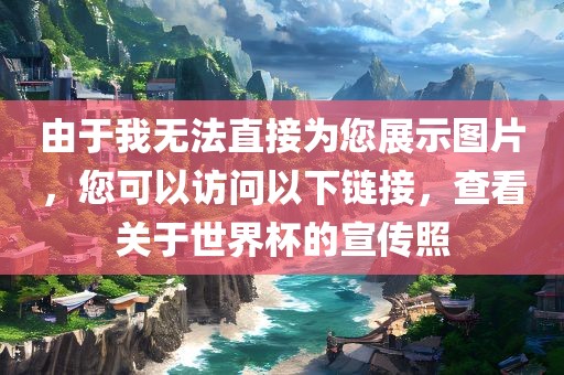 由于我无法直接为您展示图片，您可以访问以下链接，查看关于世界杯的宣传照