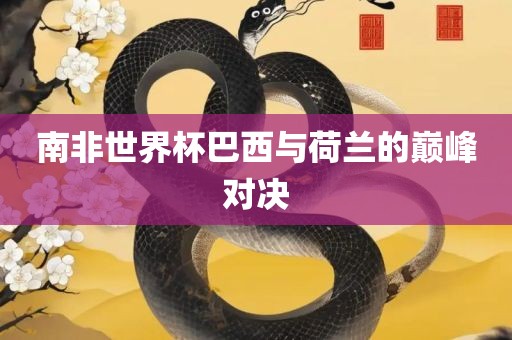 南非世界杯巴西与荷兰的巅峰对决