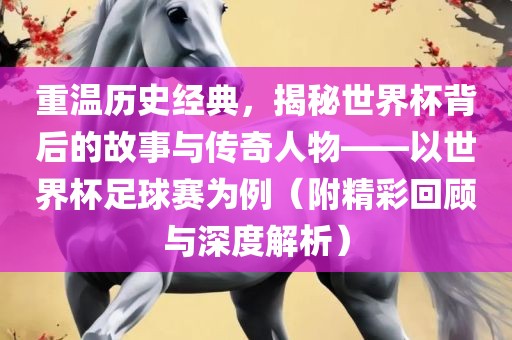 重温历史经典，揭秘世界杯背后的故事与传奇人物——以世界杯足球赛为例（附精彩回顾与深度解析）