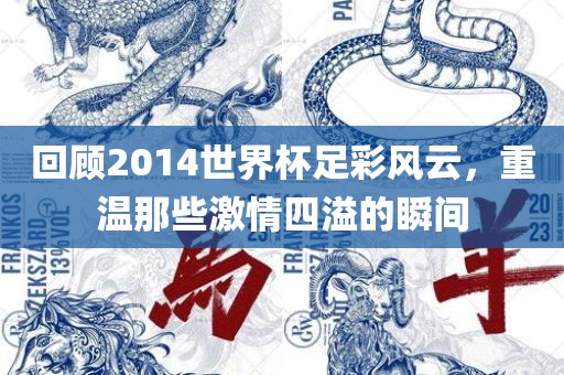 回顾2014世界杯足彩风云，重温那些激情四溢的瞬间