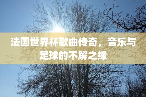 法国世界杯歌曲传奇，音乐与足球的不解之缘