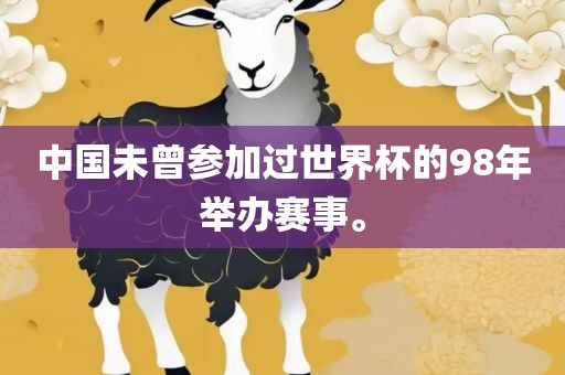 中国未曾参加过世界杯的98年举办赛事。