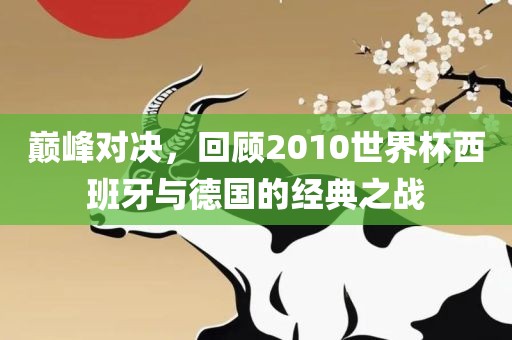 巅峰对决，回顾2010世界杯西班牙与德国的经典之战