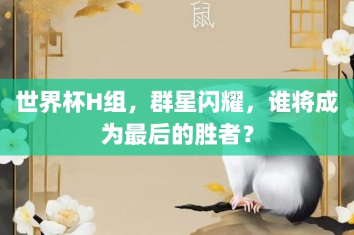 世界杯H组，群星闪耀，谁将成为最后的胜者？