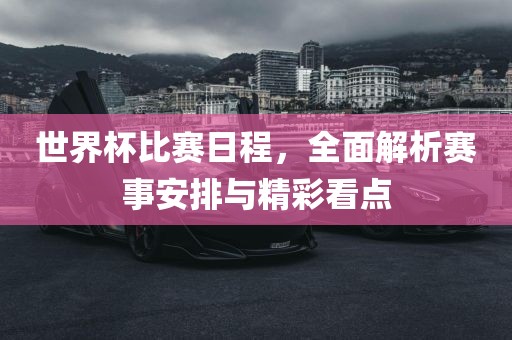 世界杯比赛日程，全面解析赛事安排与精彩看点