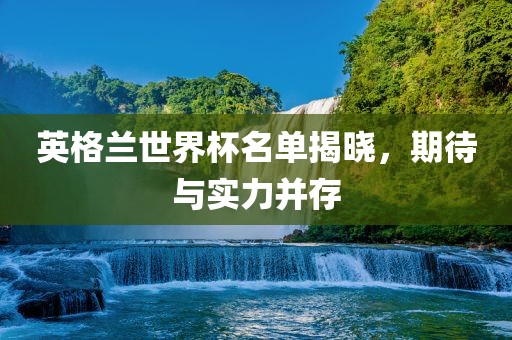 英格兰世界杯名单揭晓，期待与实力并存