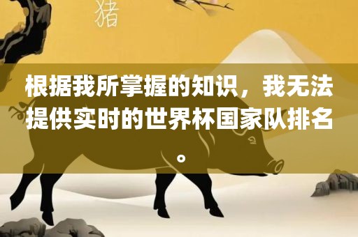 根据我所掌握的知识，我无法提供实时的世界杯国家队排名。