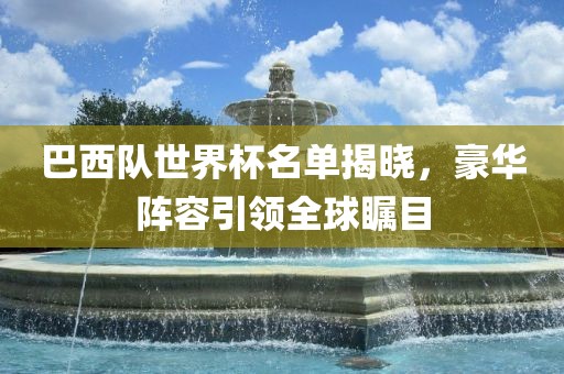 巴西队世界杯名单揭晓，豪华阵容引领全球瞩目