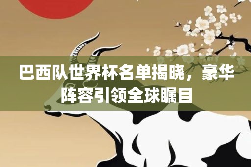 巴西队世界杯名单揭晓，豪华阵容引领全球瞩目