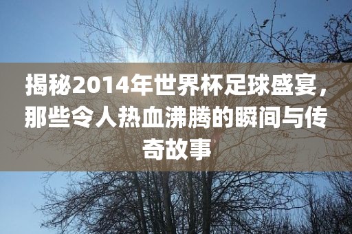 揭秘2014年世界杯足球盛宴，那些令人热血沸腾的瞬间与传奇故事