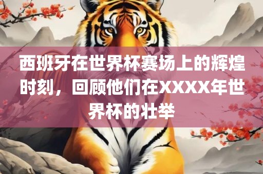 西班牙在世界杯赛场上的辉煌时刻，回顾他们在XXXX年世界杯的壮举