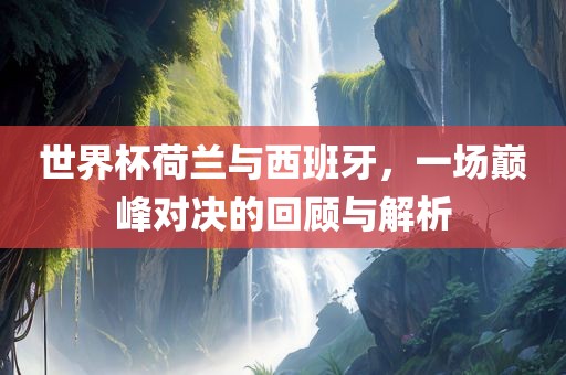 世界杯荷兰与西班牙，一场巅峰对决的回顾与解析