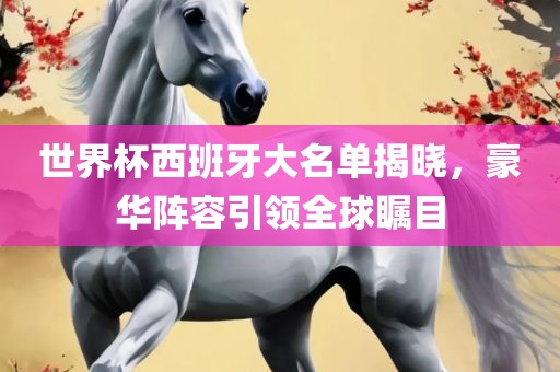 世界杯西班牙大名单揭晓，豪华阵容引领全球瞩目
