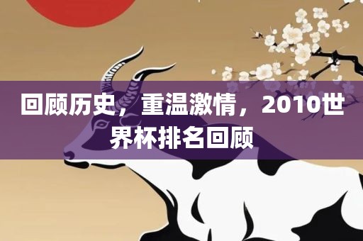 回顾历史，重温激情，2010世界杯排名回顾