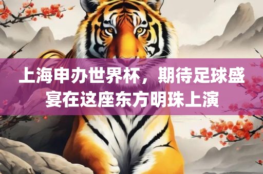 上海申办世界杯，期待足球盛宴在这座东方明珠上演